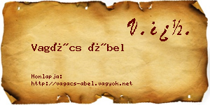 Vagács Ábel névjegykártya