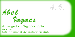 abel vagacs business card